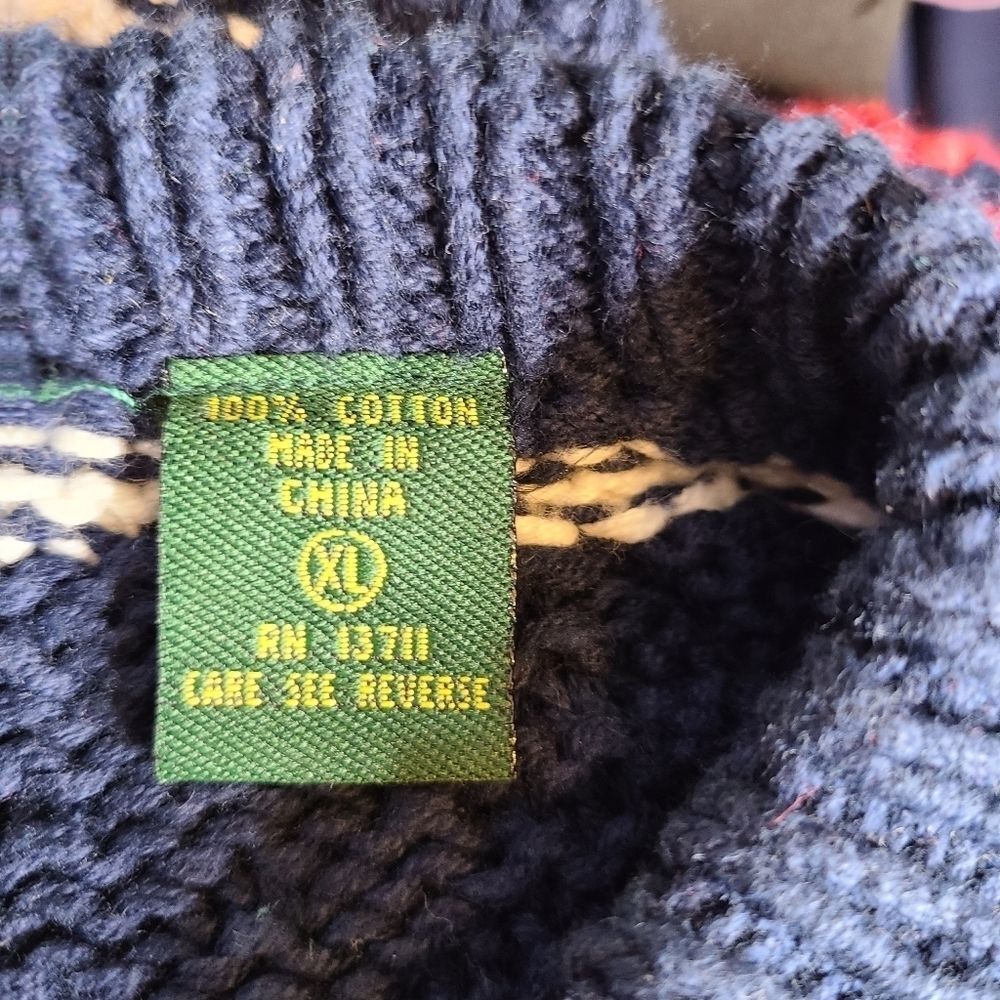 Embassy Row Blue Hand Knit Sweater XL - Picture 9 of 9